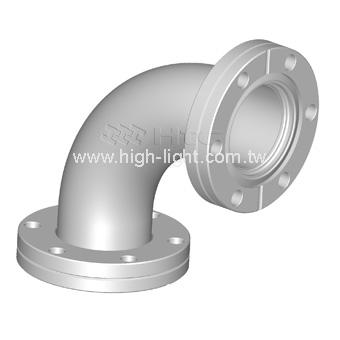 Elbow SS304 NW150CF, one flange rotatable