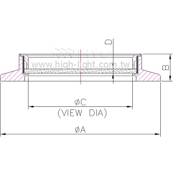 Schauglas DN40ISO-KF Saphirglas - 2