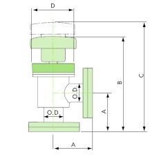 Angle valve manual NW63ISO - 2