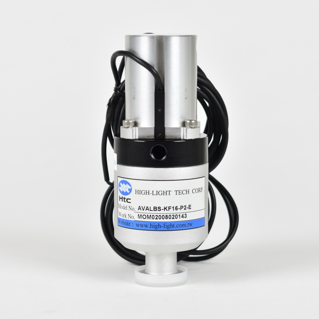 Double pneumatically actuated angle valve DN16ISO-KF Aluminum