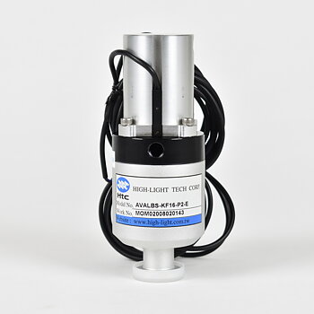 Double pneumatically actuated angle valve DN16ISO-KF Aluminum
