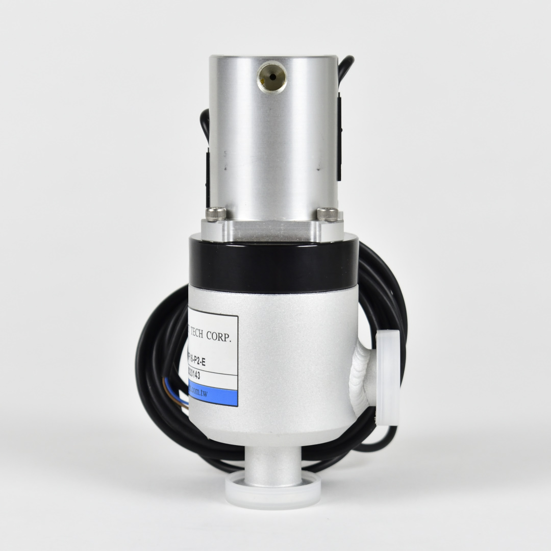Double pneumatically actuated angle valve DN16ISO-KF Aluminum - 2