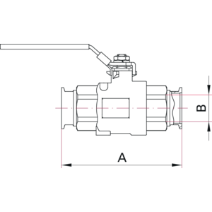 Ball valve SS304 DN16ISO-K Pfeiffer Vacuum - 2