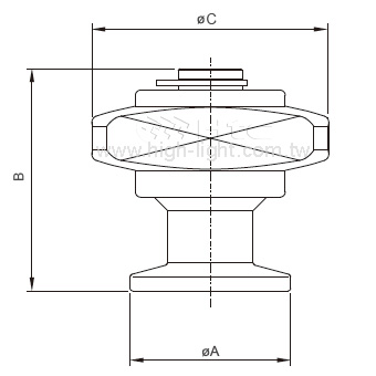 Entlüftungsventil DN16ISO-KF Edelstahl - 3
