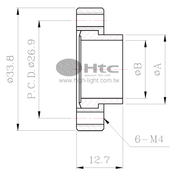 Welding flange tapped bolt holes with neck NW16CF-R ID 3/4" SS304 - 2