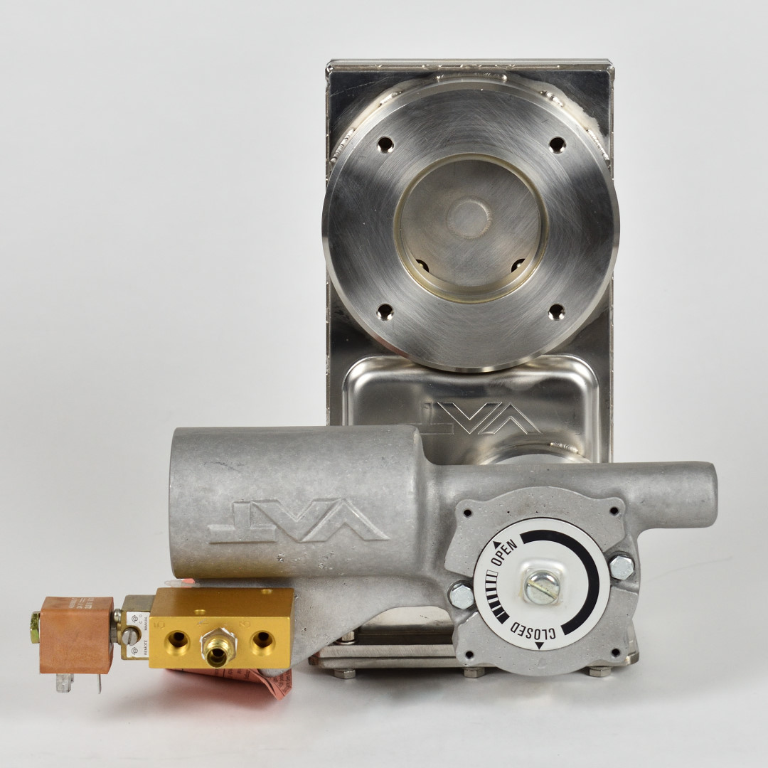 Gate valve VAT DN63ISO-F Series 14 stainless steel, pneumatic