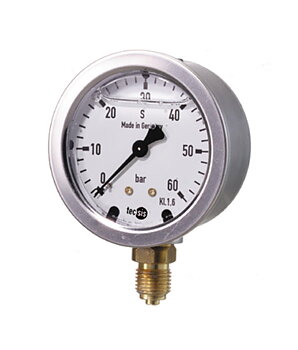 Manometer Bourdon glycerin filled Ø63 0...1, 1/4" N