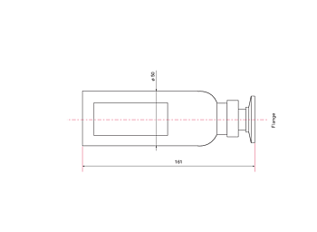 He-kalibriertes Testleck, Leckrate 1x10E-7, Aluminiumbehälter DN16ISO-KF