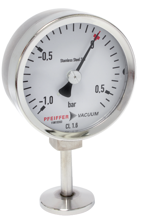 Manometer Bourdon Ø63 -1...0,5 connection DN16ISO-KF
