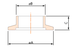 Welding flange short SS304 DN50ISO-KF - 3