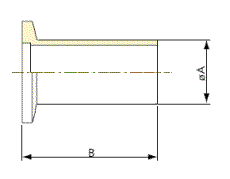 Hose nipple SS304 Ø 8 mm DN16ISO-KF - 2