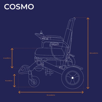 El-kørestol med Joystick og Lithium-ion-batteri - Cosmo | Bedst i Test - 39