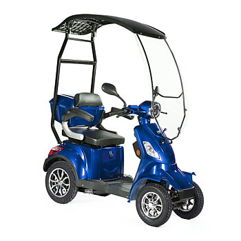 Promenadscooter med Tak och Litiumjonbatteri - Faster Blå