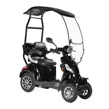 Promenadscooter med Tak och Litiumjonbatteri - Faster Svart
