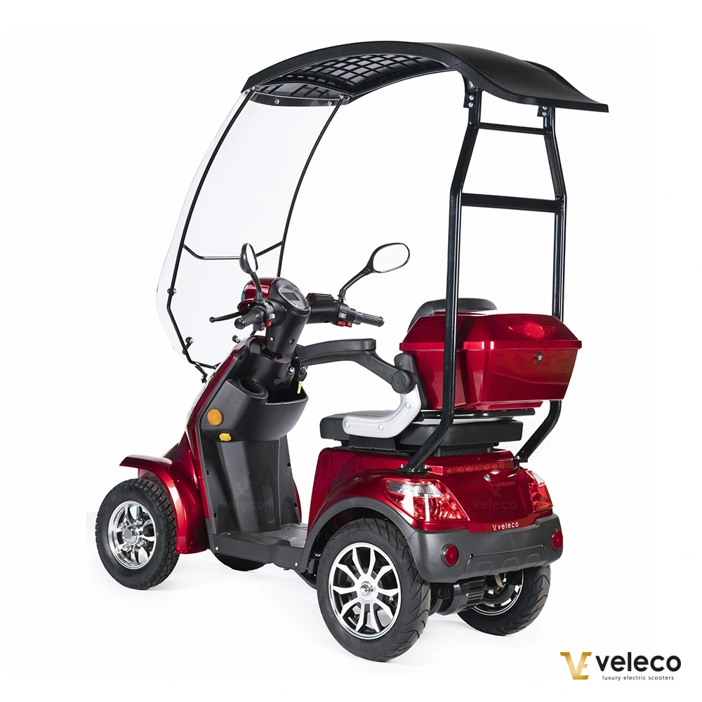 Promenadscooter med Tak och Litiumjonbatteri - Faster Röd - 7