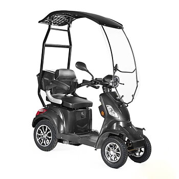 Promenadscooter med Tak och Litiumjonbatteri - Faster Grå