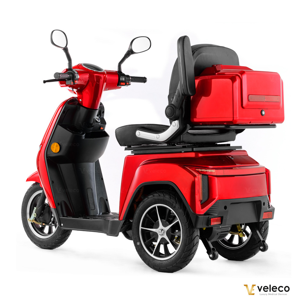 Promenadscooter Bäst i Test med Li-Ion batteri- Turris Röd - 11