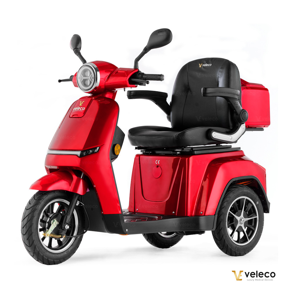 Promenadscooter Bäst i Test med Li-Ion batteri- Turris Röd - 2