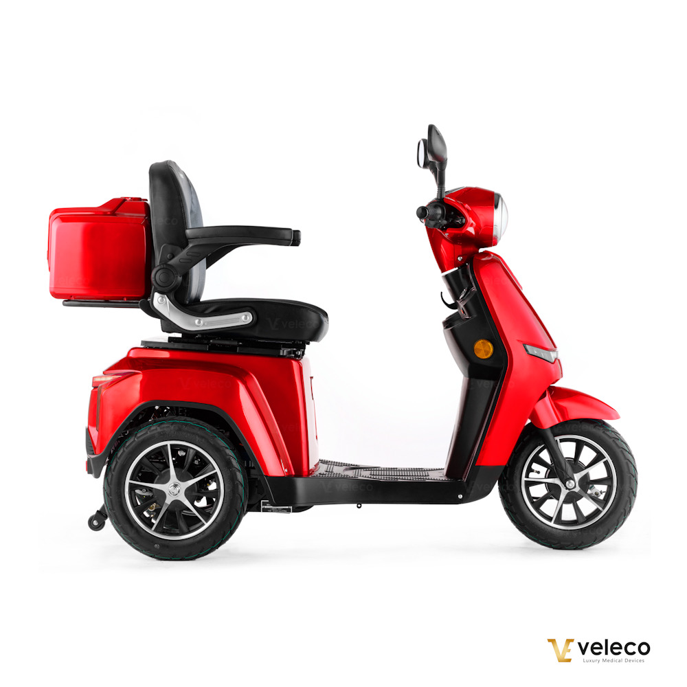 Promenadscooter Bäst i Test med Li-Ion batteri- Turris Röd - 6