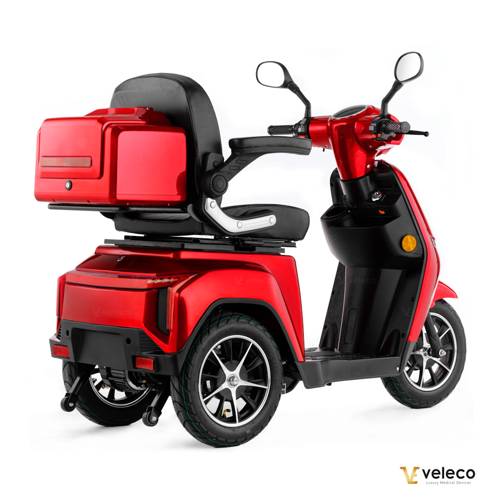 Promenadscooter Bäst i Test med Li-Ion batteri- Turris Röd - 7