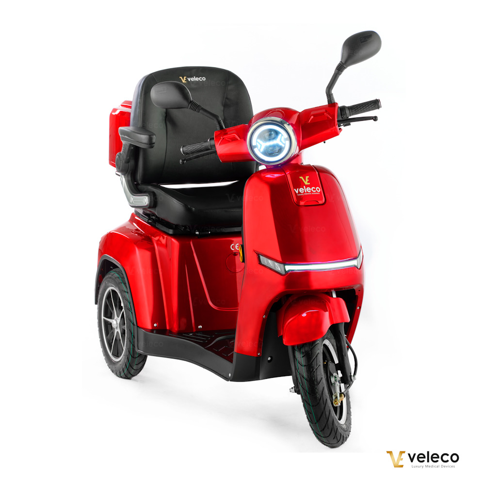 Promenadscooter Bäst i Test med Li-Ion batteri- Turris Röd - 12