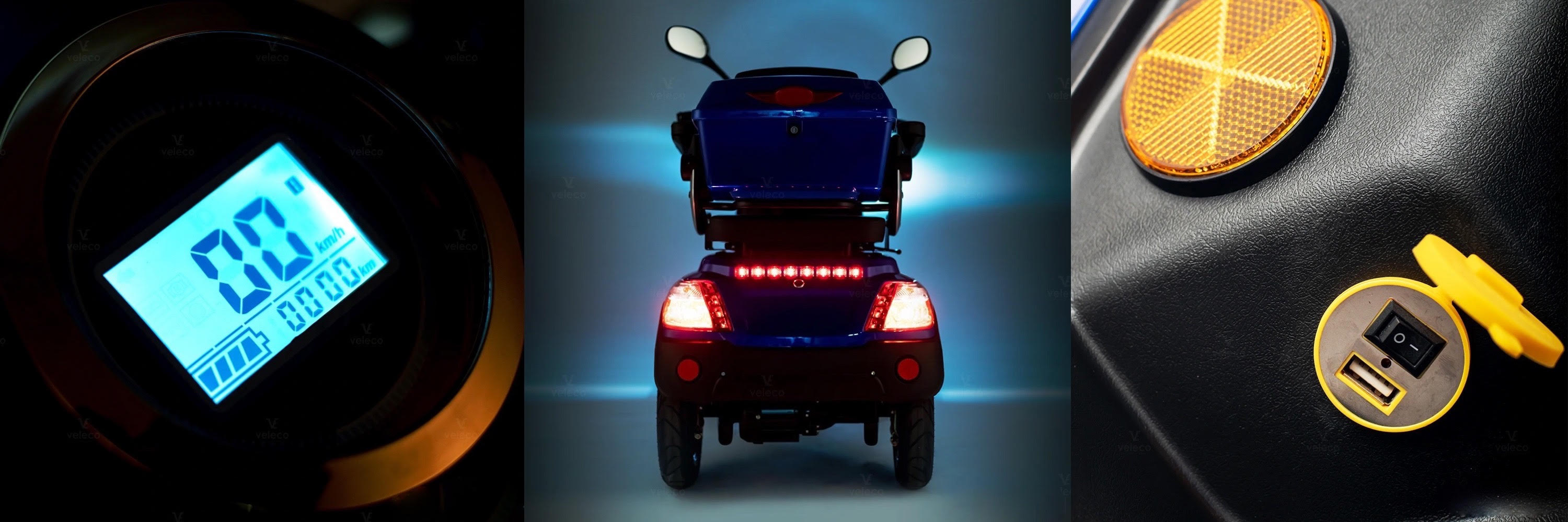 Promenadscooter Bäst i Test med LED-belysning och mycket utrustning