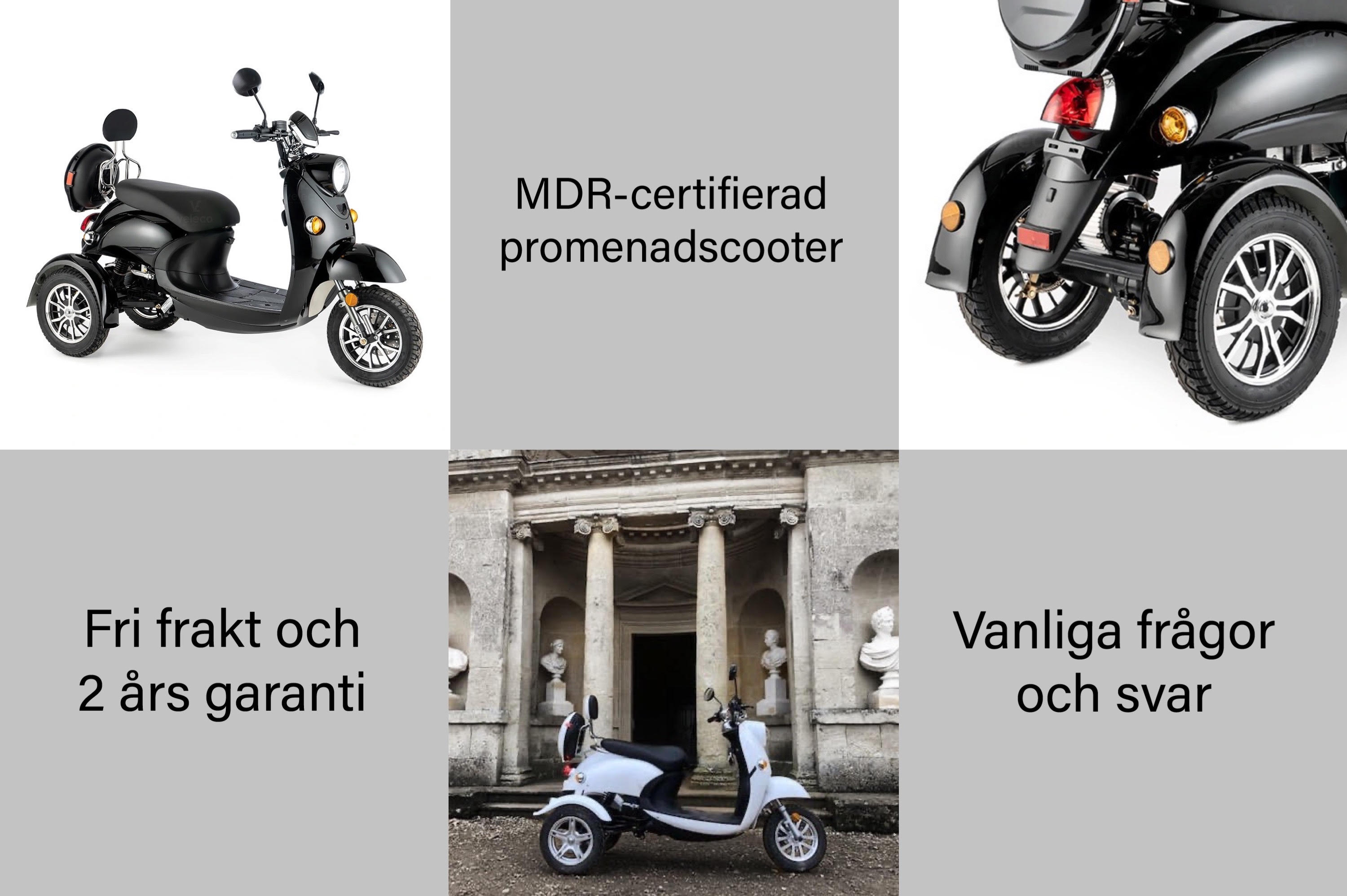 Promenadscooter för två personer ZT63 FAQ