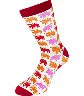 SOCKS MOOSE RED 41-45