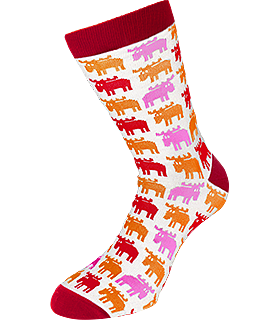 SOCKS MOOSE RED 41-45