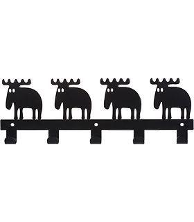 WALLHANGER 5-HOOK BLACK