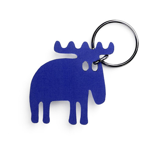 KEYRING  A MOOSE BLUE