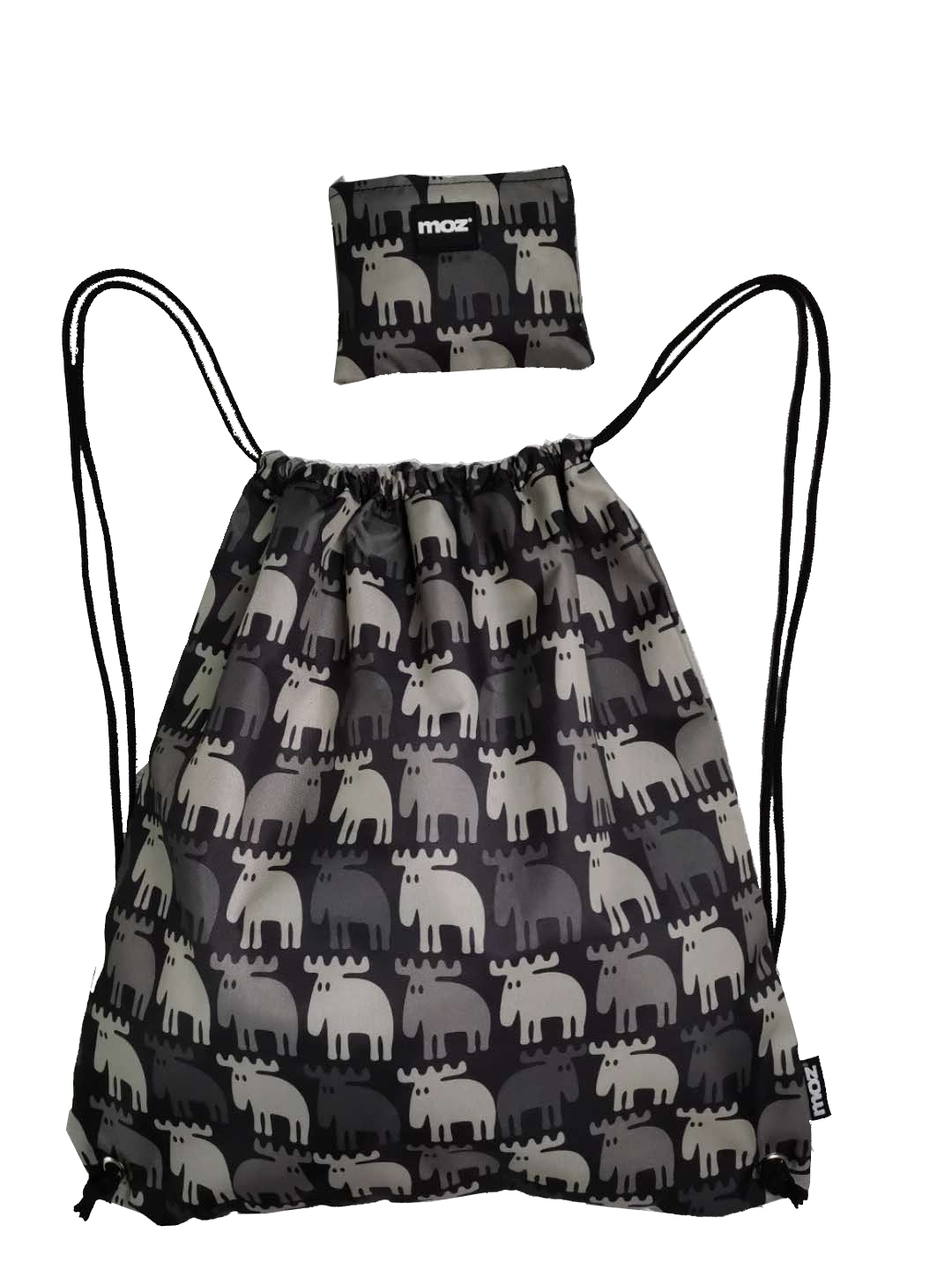 STRINGBAG MOOSE FOLDABLE BLACK