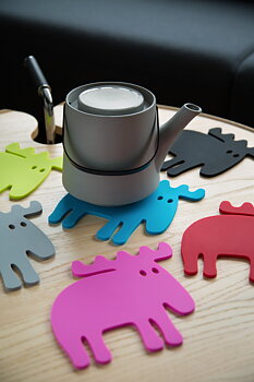 SILICONE TRIVETS MOOSE 