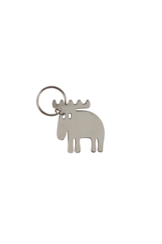 NYCKELRING L  ÄLG SILVER