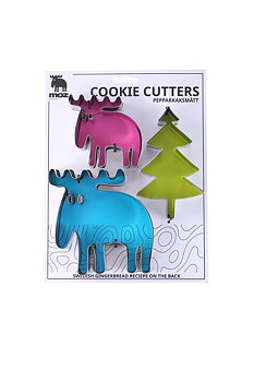Cookie cutter 3-piece set  RECIEPE ON BACK OF CARD