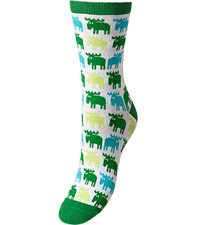 SOCKS MOOSE GREEN 36-40