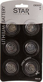 6-pack CR2032 Batteri