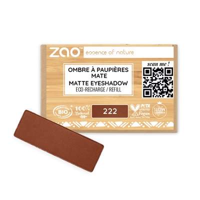 ZAO Refill Rectangle Eye Shadow 222 Purplish Brown