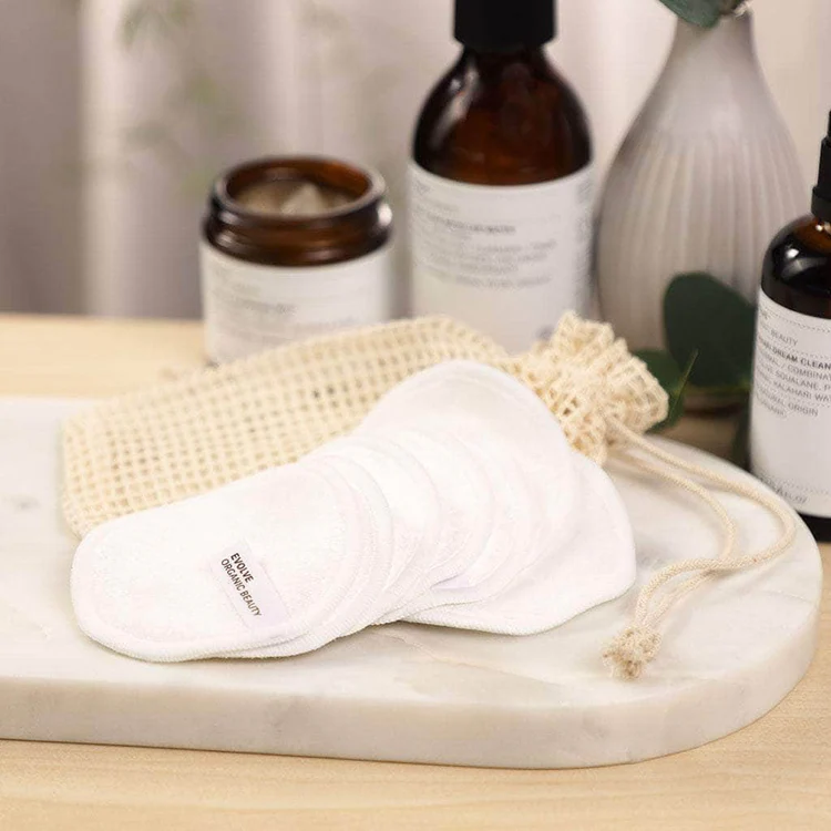EVOLVE Bamboo Reusable Makeup Remover Pads 7 stk. m/ vaskepose - 2