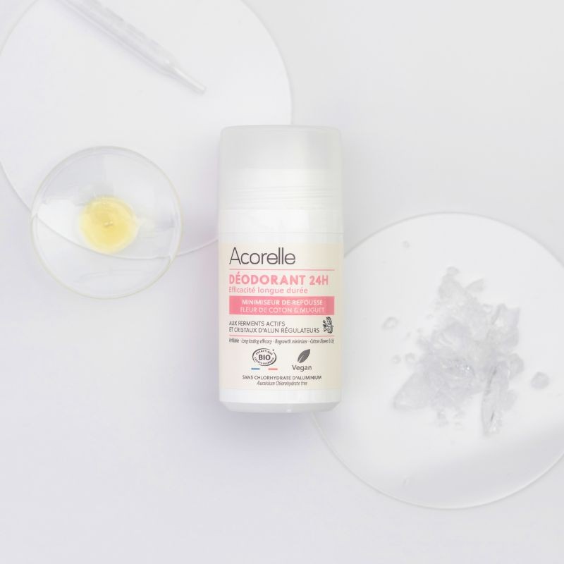 Acorelle 24h Long Lasting Roll-on Deodorant Hair Regrowth Minimizer - Cotton Flower & Lily 50ml - 3