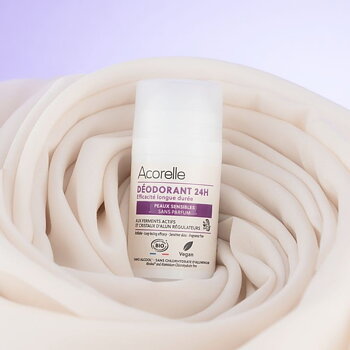 Acorelle 24h Long Lasting Roll-on Deodorant Sensitive Skin - Fragrance free 50ml