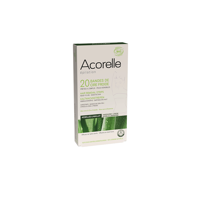 Acorelle Cold Wax Hair Removal Strips for armhuler & bikinilinje