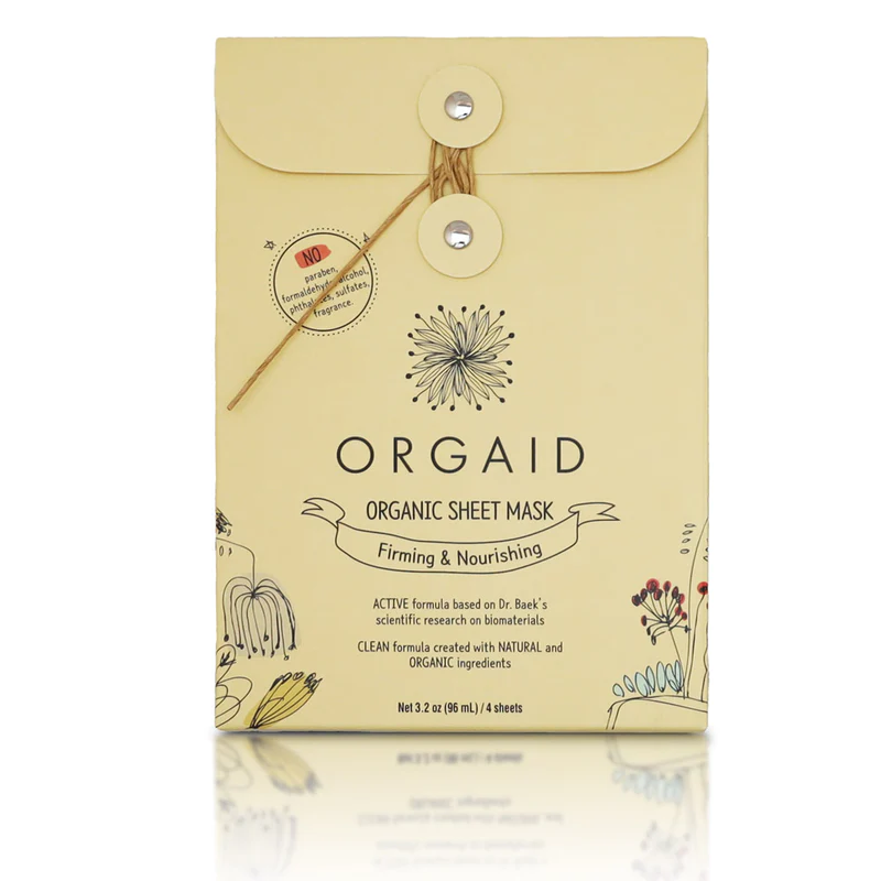 ORGAID Firming & Nourishing Organic Sheet Mask Box (4 stk.)