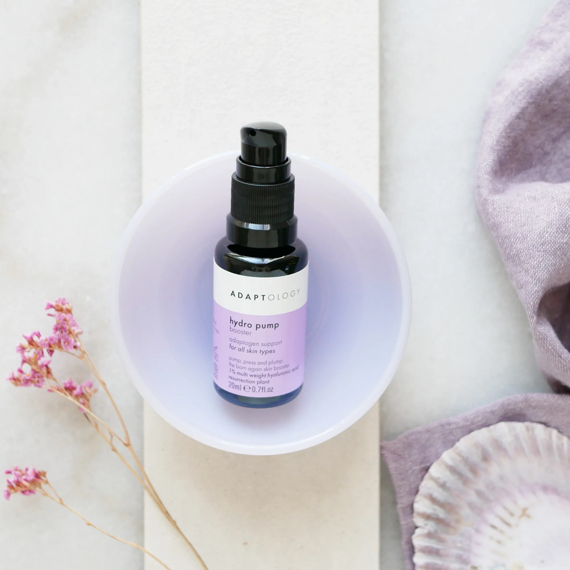 ADAPTOLOGY HYDRO PUMP BOOSTER 20ml | Dyptvirkende fuktighetsgivende  hyaluronserum - 5