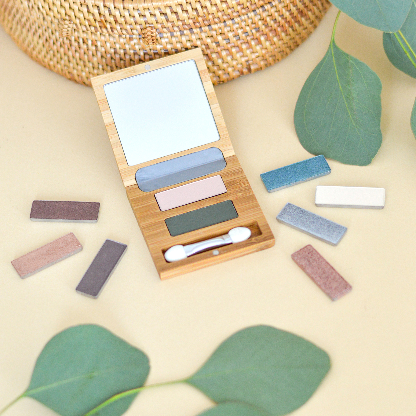 ZAO Refillable Bamboo Duo Palette (tom) - 4