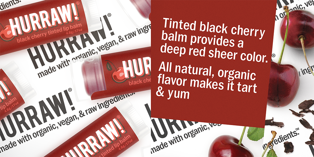 HURRAW! Black Cherry Tinted Lip Balm - 2