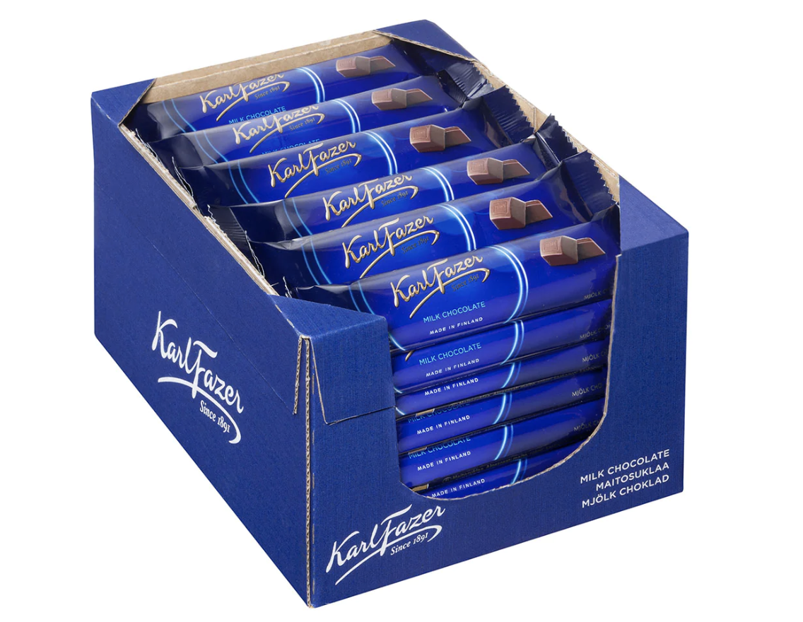 Fazer blå mjölkchoklad 39g chokladstång 35st - 2