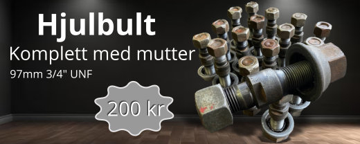 Wheel bolt 97mm 3/4" UNF 