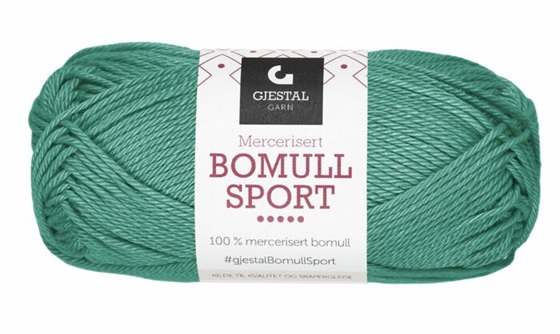 386 Blågrön, Bomull Sport