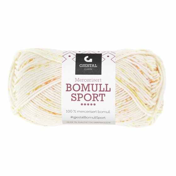 394 Gul/orange, Bomull Sport
